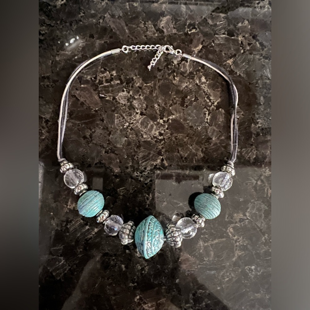 Boho Wood & Mixed Chunky Beaded Necklace